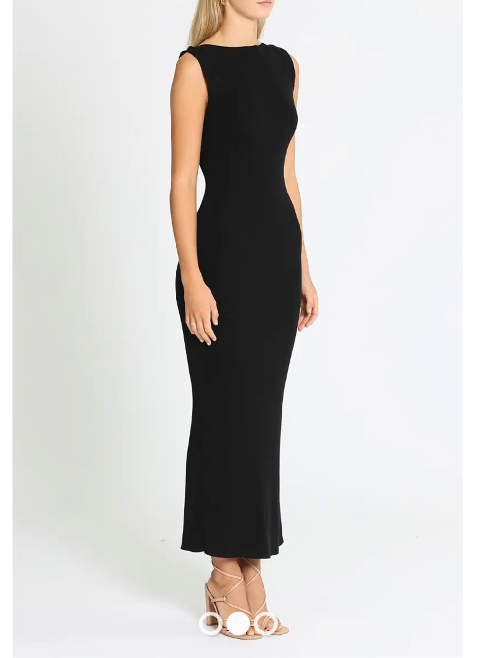 St. Agni the row Black Sleeveless Knit Midi Dress - Picture 2 of 4